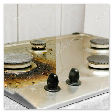 Cuisine avant et après nettoyage