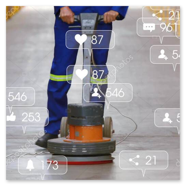 Allée d’entrepôt léger avant/après dépoussiérée